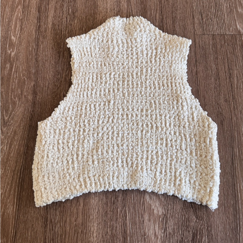 White Smocked Tank Top with Sleeveless Design